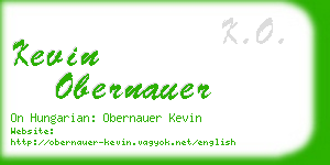 kevin obernauer business card